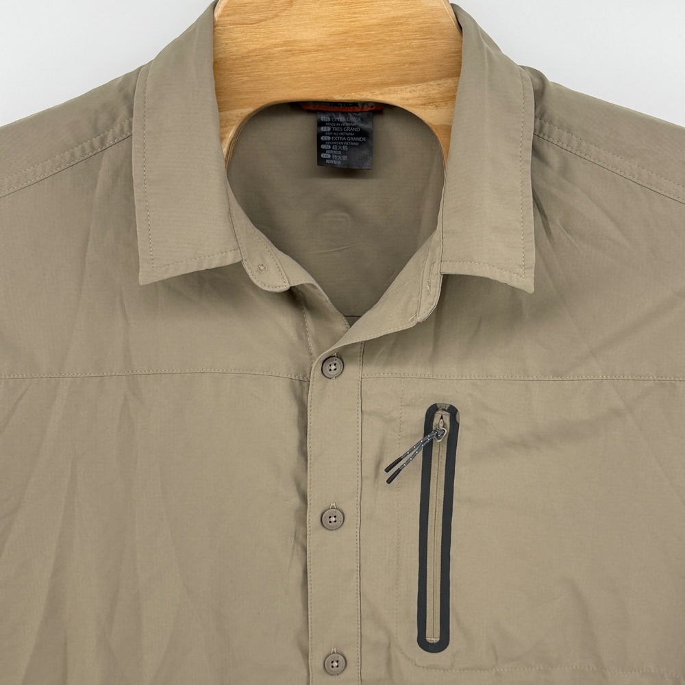 5.11 Tactical Men's Extra Large Khaki Short Sleeve Utility Shirt‎ Zip Pocket